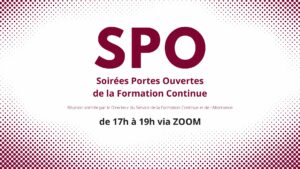 Soirée Portes Ouvertes spécial Formation Continue @ en ligne